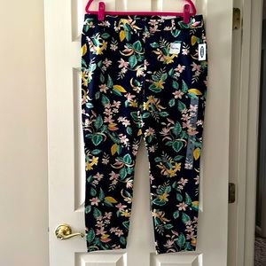 Navy Floral Pants